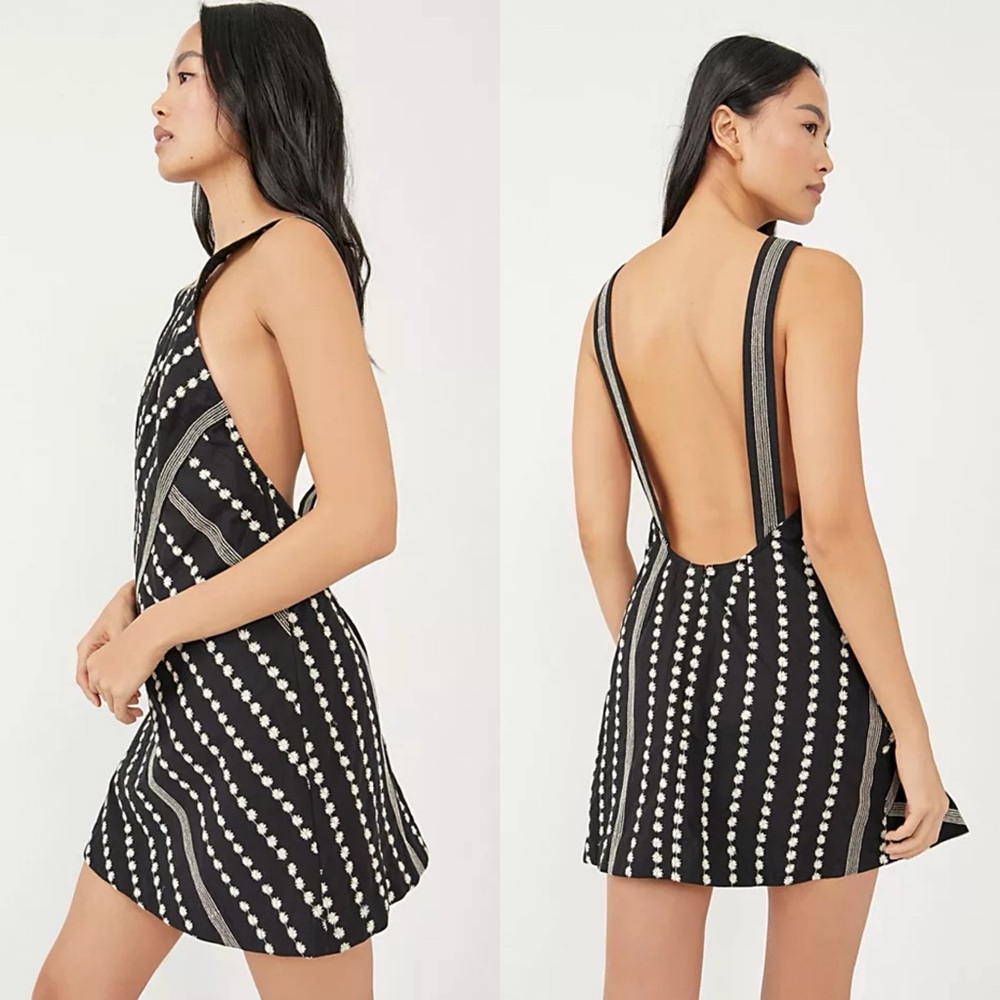 Free People / NWT Juni Mini Dress Black
